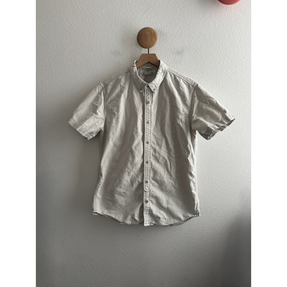 Outerknown Mens Short Sleeve Button Down Shirt 100% Organic Cotton Size Large